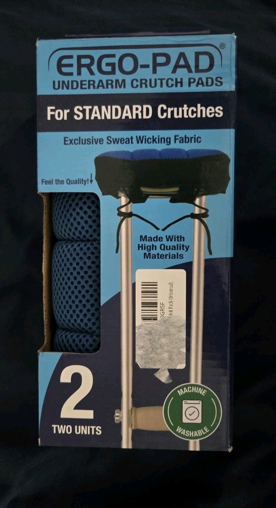 Ergo-PAD Soft Ergonomic Double-Layer Foam Padding Underarm Crutches *FAST SHIP*