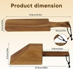 Acacia Wood Mattress Lifter Tool for Changing Sheets, Easy Lever-Action