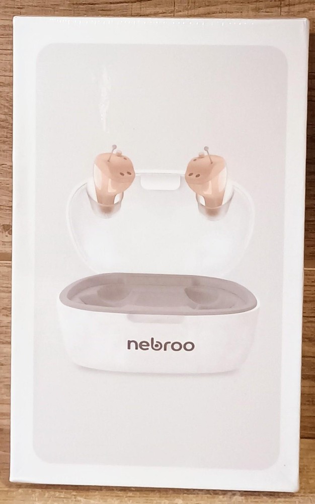 Nebroo Over The Counter CIC Pro Hearing Aids w/Charging Case Model F703A – NEW
