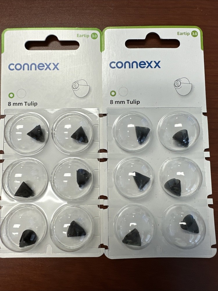 2 Pack 8 mm Tulip Connexx 3.0 Eartip Domes. Fits Signia Rexton Widex Miracle Ear