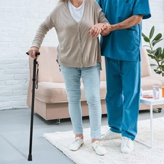 Adjustable Walking Cane Aluminum Walking Stick Folding Collapsible Travel Hiking