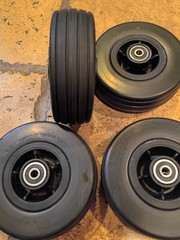 6×2 Set Of 2 Caster Wheels Tires for Quantum Q6 Edge Black