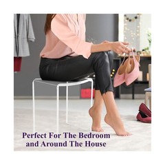 Acrylic Shower Bench for Inside Shower Stool – Non Slip – 300 lbs – 17″ H – I…