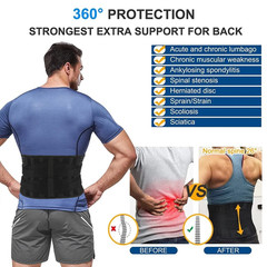 Adjustable Lumbar Support Lower Waist Back Belt Brace Pain Relief For Men Women