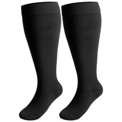 1-3Pair Unisex Plus Size Wide Calf Compression Socks 15-20mmHg Knee High Support