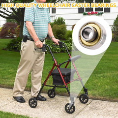 Rollator Caster Wheel Bearings Replacement for Wheelchair Transport Chair