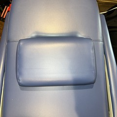 Lumex 574G Three 3 Position Recliner Geri Chair Royal Blue # 574G427 SOLD AS USE