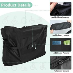 Waterproof Rollator Travel Bag – Portable 600D Carry Bag for Walkers & Chairs 35