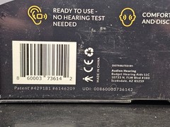 Audien ATOM Wireless Rechargeable Over The Counter Hearing Aids – New & Sealed!