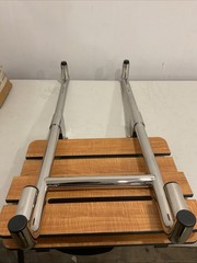 Jacuzzi Hanging Teak Shower Seat Chrome FX-HANGST-CH
