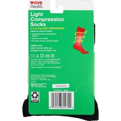 CVS Over-the-Calf Length Compression Socks Unisex, 1 Pair, S/M, Black NWT