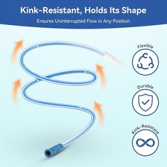 Flexible 40-Inch Urinary Collection Tubing – 10-Pack for Effortless Attachment