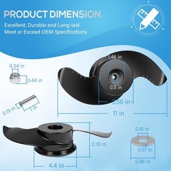 Bonbo MKP-38 Weedless Wedge 2 Propeller Fits for Minn Kota 4-1/2″ BLACK