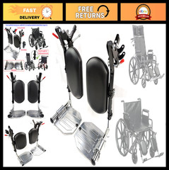 Heavy Duty Wheelchair Elevating Leg Rest with Calf Pad & Aluminum Footplates – U