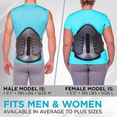 Lumbar Decompression Back Brace – Adjustable Semi-Rigid Lumbosacral Corset Be…