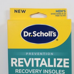 2 PAIRS Dr. Scholl’s Revitalize Recovery Insole Orthotics, Men’s Size 8-14