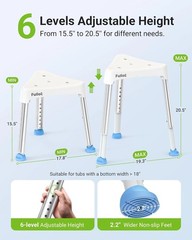 Comfortable Triangular Shower Stool with Non-Slip Design and 400 lbs Capacity