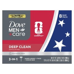 Dove Men + Dove Mens Bar Soap Deep Clean 8 Bars More Moisturizing