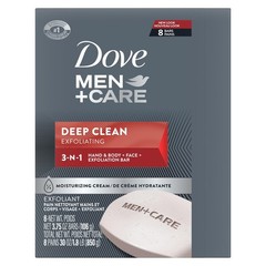 Dove Men + Dove Mens Bar Soap Deep Clean 8 Bars More Moisturizing