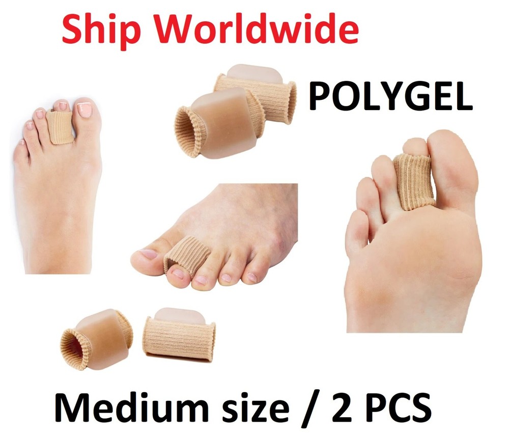 Natra Cure Gel Toe Spreader With Ribbed Fabric POLYGEL M Pair