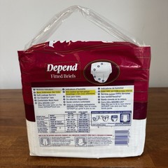 Vintage Depend Fitted Briefs 18 Diapers Adult Large USA Leakage Barrier New 90s