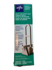 Medline White Clamp On Bath Tub Safety Bar Handle – Tub Adjustable – New in Box