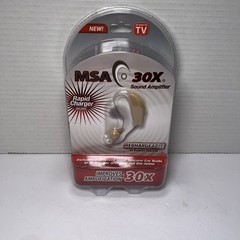 MSA 30X Sound Amplifier Rechargeable Silicone Ear Buds As Seen on TV NEW SEALED