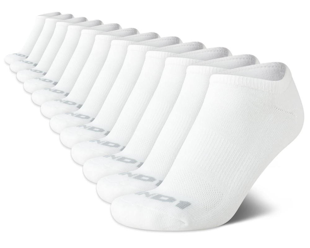 Mens No Show Socks – 12 Pack Performance Stretch Athletic Compression Socks f…