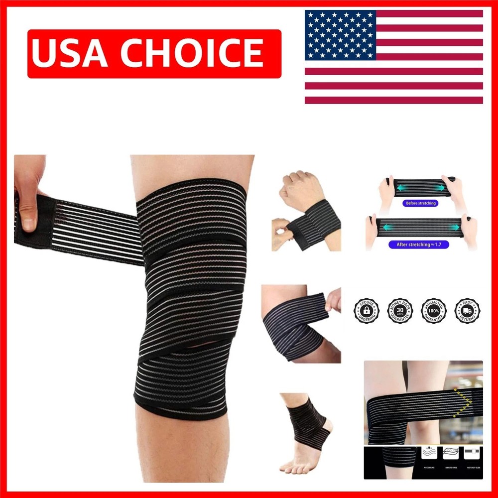 Elastic Knee Wrap – Optimal Compression for Sports & Injury Prevention