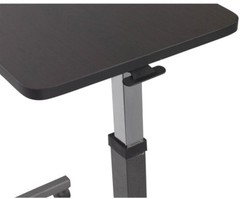 Overbed Table Tray Rolling Hospital Bed NonTilt Adjustable Height Food Cart Desk