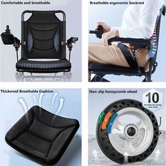 30lb Electric Wheelchair Folding Lightweight Portable Travel Mobility Powerchair