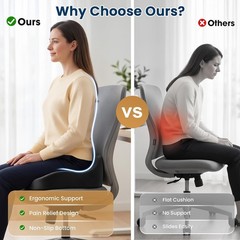 Seat Cushion,Thick Memory Foam Cushions for Office Chair, Car Seat,