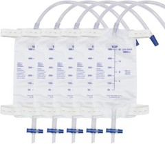 5 Pack Easy-Tap Leg Bag Urinary Drainage Bag 500ml Catheter Bags Urine Leg Bag