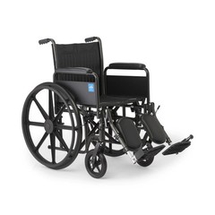 Medline Excel K1 Basic Wheelchair 18″ Wide Seat with ELR Leg Rests