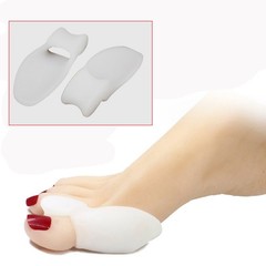 2X Silicone Gel Bunion Toe Protector Straightener Corrector Spreader Splint Pads