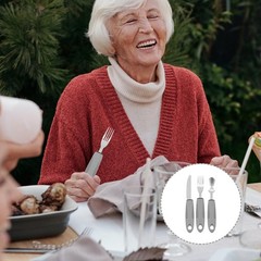 Adaptive Utensils Set Hand Tremors 3 Piece Anti Shake Silverware Arthritis