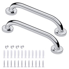 2Pcs Stainless Steel Grab Bar Bathroom Safety Handicap Shower Tub Handle Support