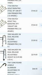 Walker med gear dual release folding walkers make offer Style 7803 max lbs 300