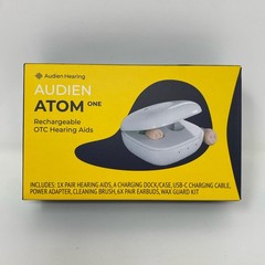 Audien Atom One OTC Hearing Aids Pair – Beige, Rechargeable