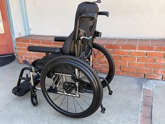 Ki Mobility TITANIUM Catalyst Cat5 Ultralight Folding Wheelchair 16″ X 19″ Used