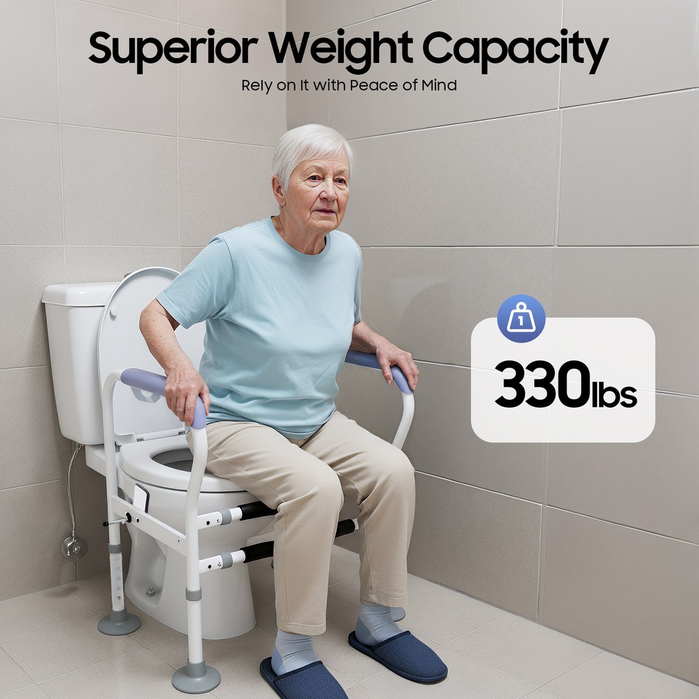 Toilet Safety Rails Toilet Handles for Elderly Handicap Toilet Frame Grab Bar