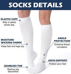 Enhanced Comfort 20-30 mmHg Compression Socks Ideal for Athletic and Daily Wear