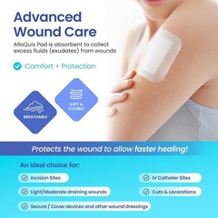 Sterile Gauze Island Dressing, Non-Woven, Medical-Grade Adhesive, 4×6 Inches