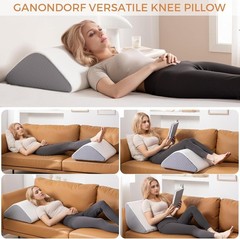 Knee Wedge Pillow for Back Pain Relief & Post Surgery, 8" Leg Elevation