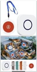 Caregiver Pager Wireless Emergency Button with SOS Alert for Seniors at Home …