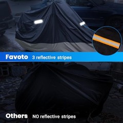 Motorcycle Cover Waterproof Outdoor – All Season Sun 104″ Black & Silver
