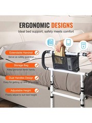 NEW Bed Rails Elderly Adults Folding 180°/90° 450LB Capacity FREE SHIPPING