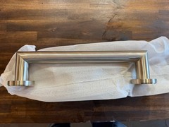 Kartners 12″ Bath Grab Bar Round Mitered Brushed Nickel 8289212-81
