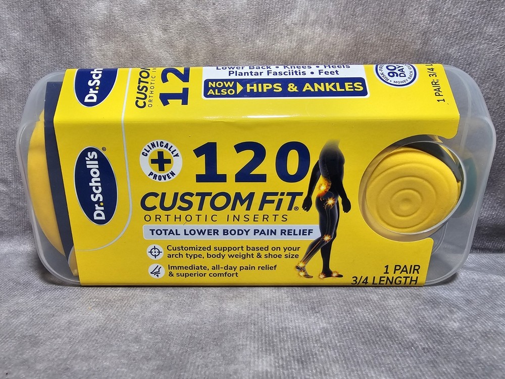 Dr. Scholl’s CF120 Custom FiT Orthotic Inserts, 3/4 Length Arch Support New NIB