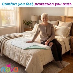NOVA Waterproof Reusable Underpad, Cotton Bed Pad, Washable, 32″ x 36″
